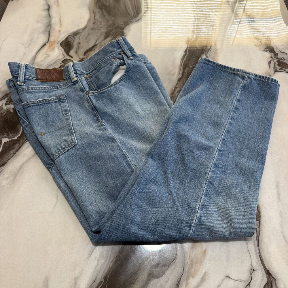 Polo Ralph Lauren Classic 867 Fit Mens Blue Denim Jeans 42x30 Vintage Straight